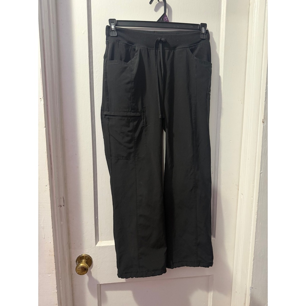 Cherokee Infinity Black Scrub Pants Womens Small Petite CK110A Straight Leg